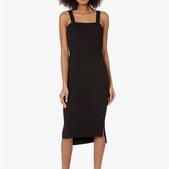 The Drop | black midi ribbed tank dress, size M - Picture 1 of 5